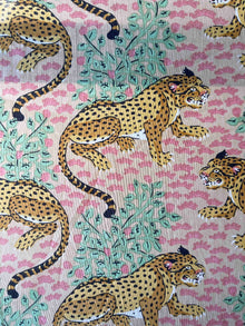  Cotton Fabric Cheetah Pink